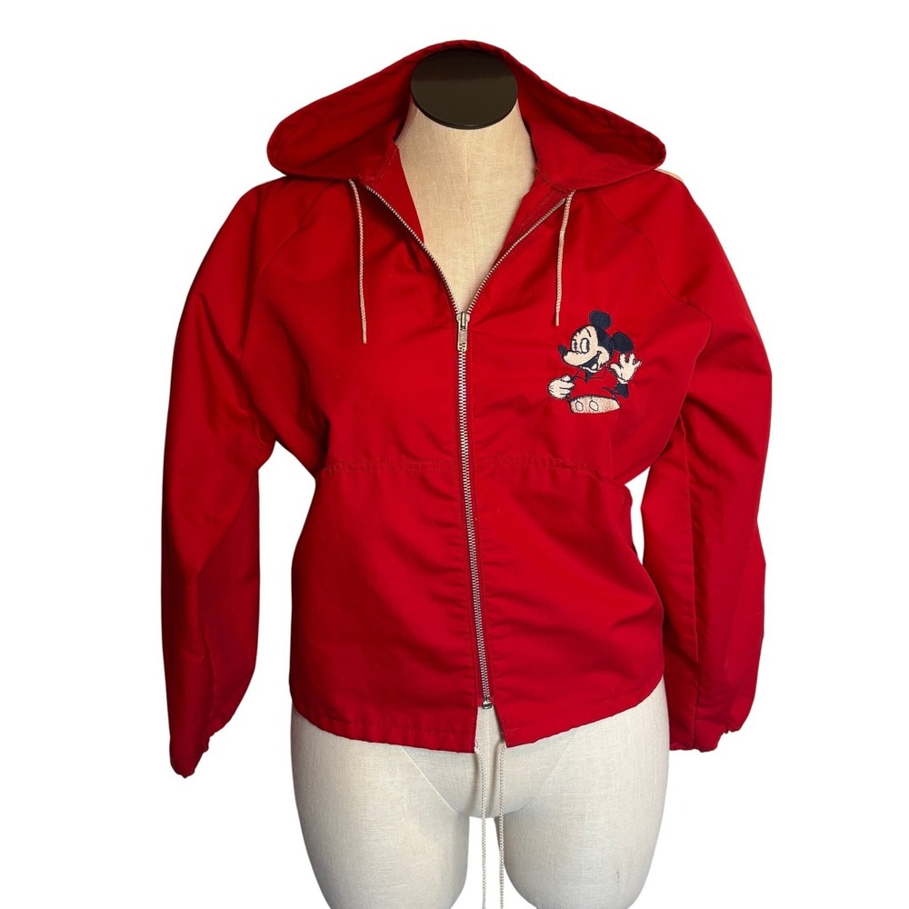 Disney Red Mickey Mouse Zip Hoodie Jacket